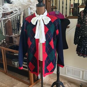Women’s Sz S Vintage Argyll Sweater by Pitlochry Scotland EUC